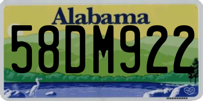 AL license plate 58DM922