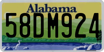 AL license plate 58DM924