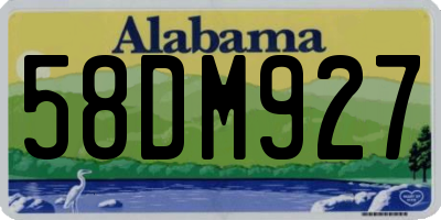 AL license plate 58DM927