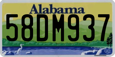 AL license plate 58DM937