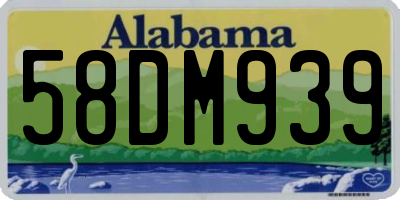 AL license plate 58DM939