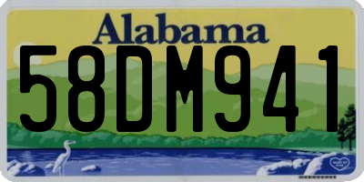 AL license plate 58DM941
