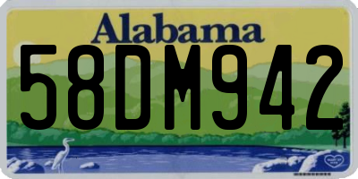 AL license plate 58DM942