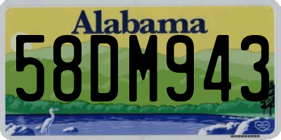 AL license plate 58DM943