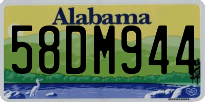 AL license plate 58DM944