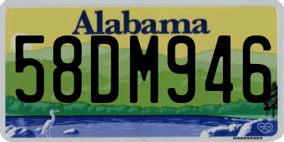 AL license plate 58DM946