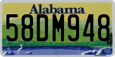 AL license plate 58DM948