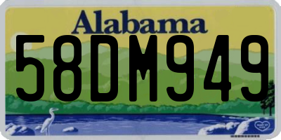 AL license plate 58DM949