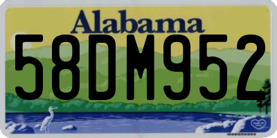 AL license plate 58DM952