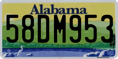 AL license plate 58DM953