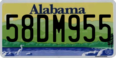 AL license plate 58DM955
