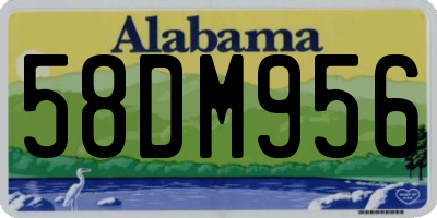 AL license plate 58DM956
