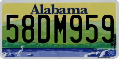 AL license plate 58DM959