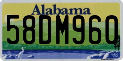 AL license plate 58DM960