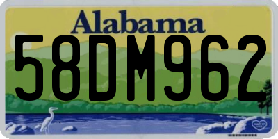 AL license plate 58DM962