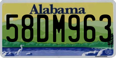 AL license plate 58DM963