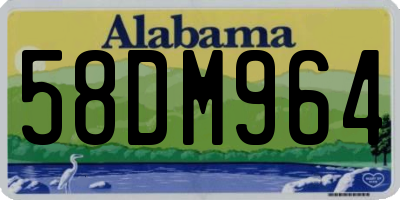 AL license plate 58DM964