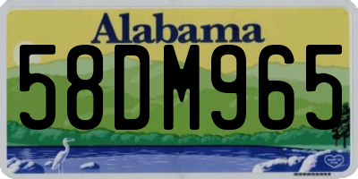 AL license plate 58DM965