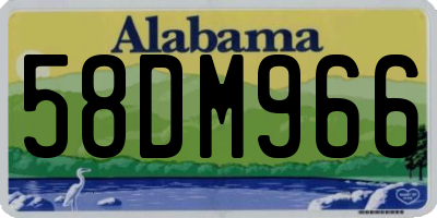 AL license plate 58DM966