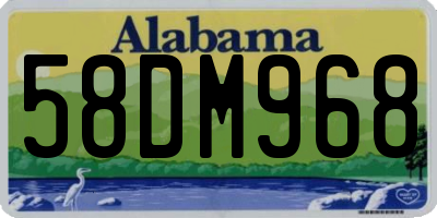 AL license plate 58DM968