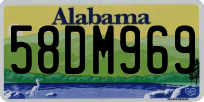 AL license plate 58DM969