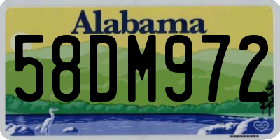 AL license plate 58DM972