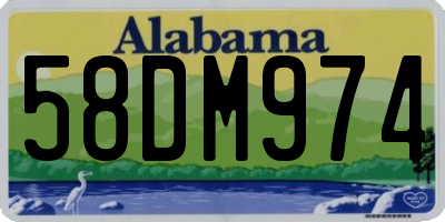 AL license plate 58DM974