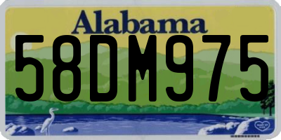 AL license plate 58DM975