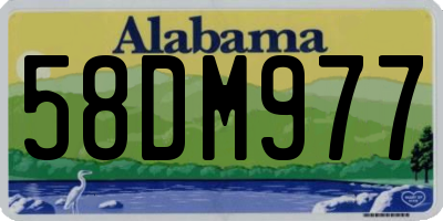 AL license plate 58DM977