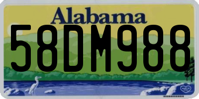 AL license plate 58DM988