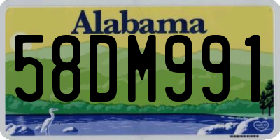 AL license plate 58DM991