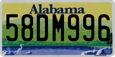 AL license plate 58DM996