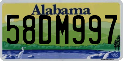 AL license plate 58DM997