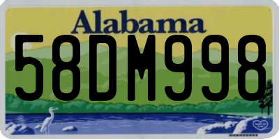 AL license plate 58DM998