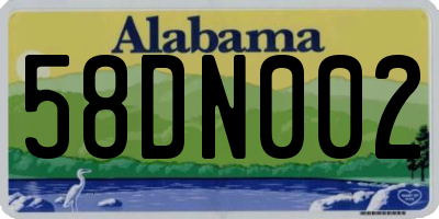 AL license plate 58DN002