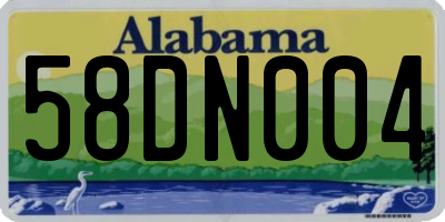 AL license plate 58DN004
