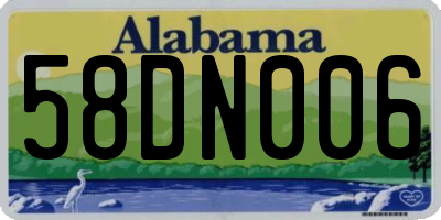 AL license plate 58DN006