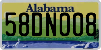 AL license plate 58DN008