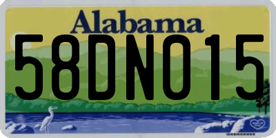 AL license plate 58DN015