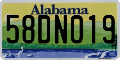 AL license plate 58DN019