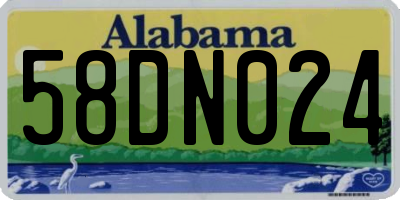 AL license plate 58DN024