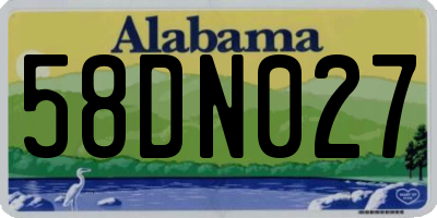 AL license plate 58DN027