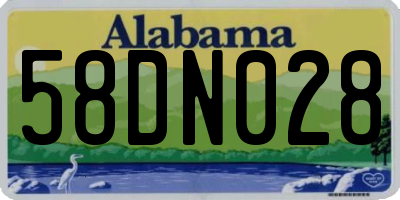 AL license plate 58DN028