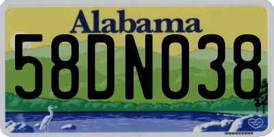 AL license plate 58DN038