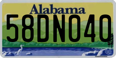 AL license plate 58DN040