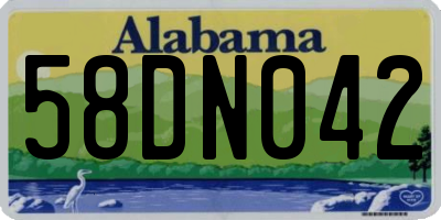 AL license plate 58DN042