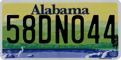 AL license plate 58DN044