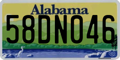AL license plate 58DN046