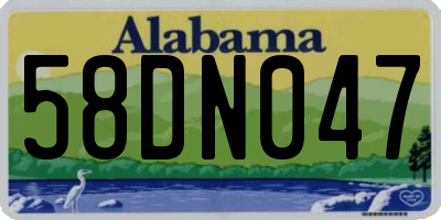 AL license plate 58DN047