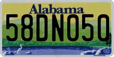 AL license plate 58DN050